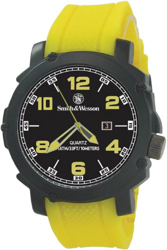 Smith & Wesson SWW-LW6098 EGO Series Watch with Silicon Strap, Yellow