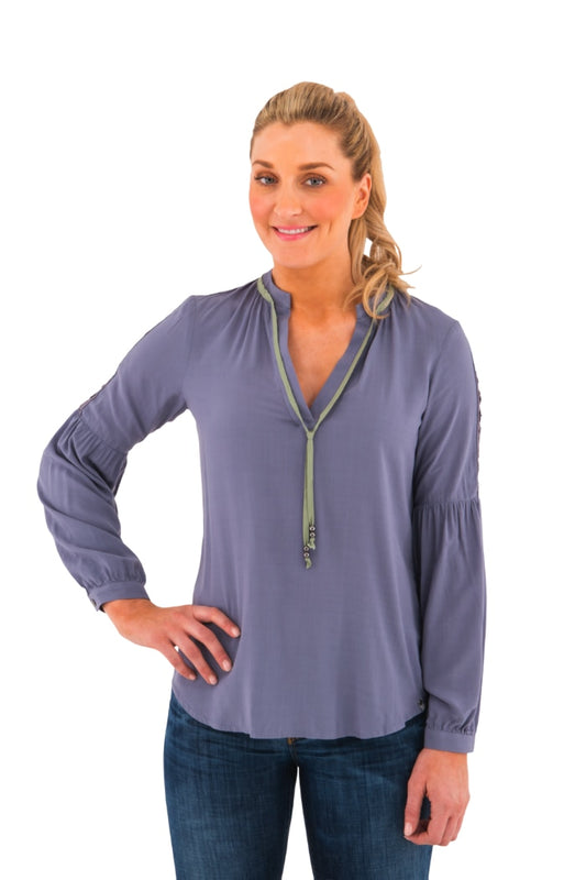Noble Outfitters 21007-706 Womens Folklore Peasant Top Shirt