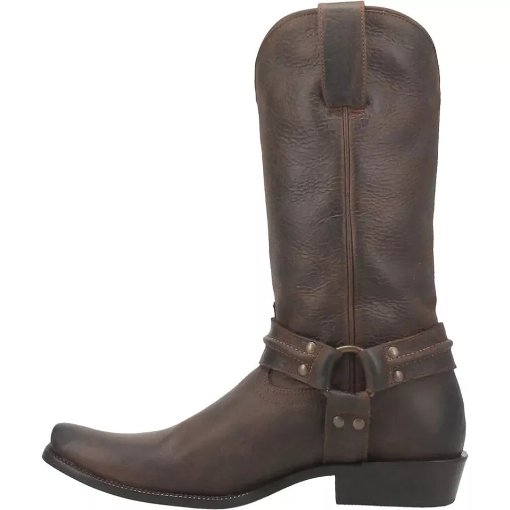 Dingo Mens Hombre Square Toe Western Boot-Brown