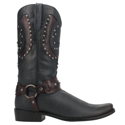 Dingo Mens War Eagle Studded Square Toe Navy Boots