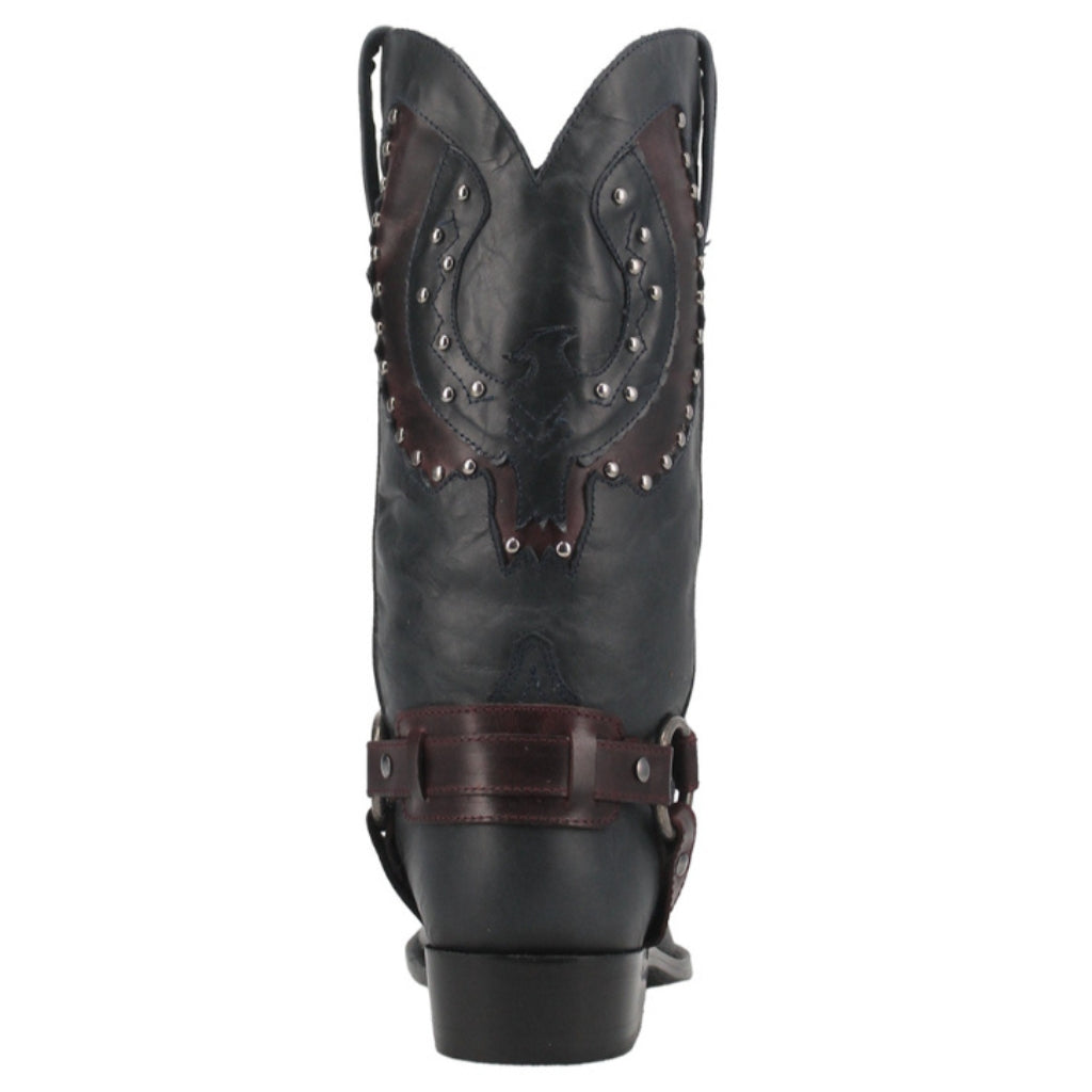 Dingo Mens War Eagle Studded Square Toe Navy Boots