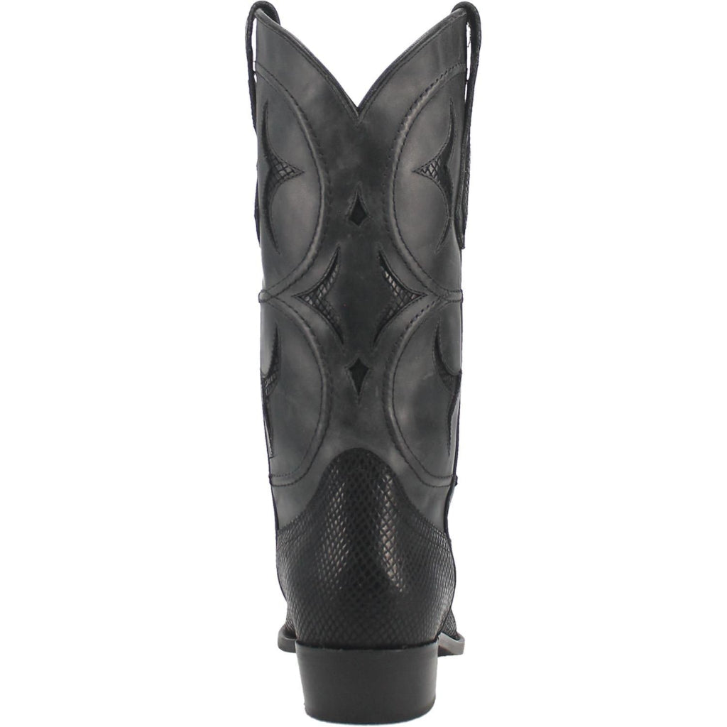 Dingo Mens Dodge City Cowboy Black Leather Snip Toe Boot