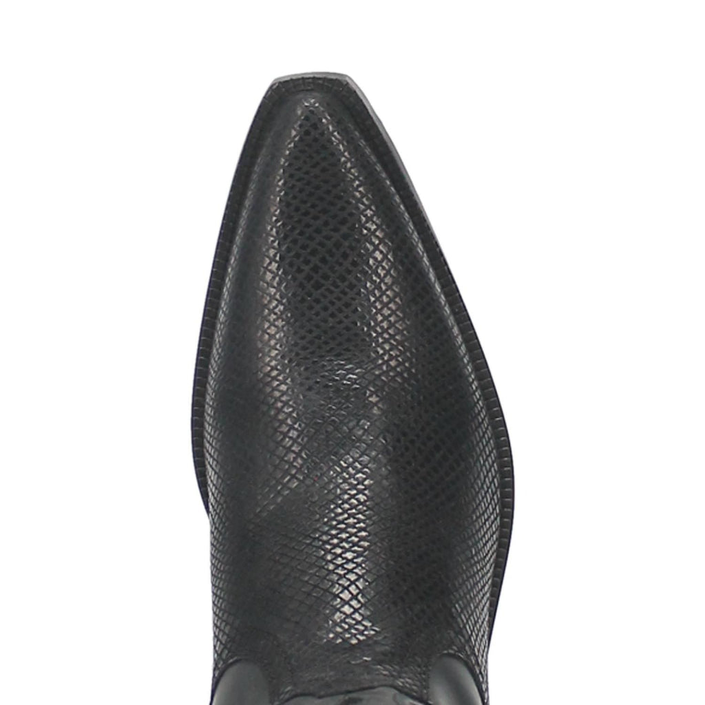 Dingo Mens Dodge City Cowboy Black Leather Snip Toe Boot