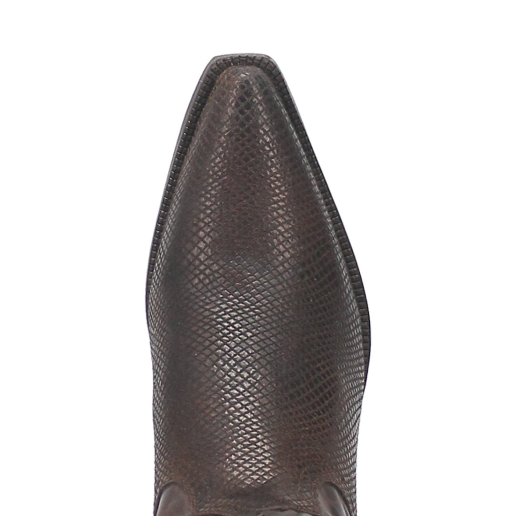Dingo Mens Dodge City Cowboy Brown Leather Snip Toe Boot