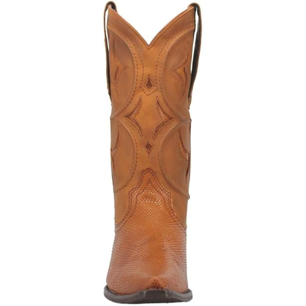 Dingo Mens Dodge City Cowboy Tan Leather Snip Toe Boot