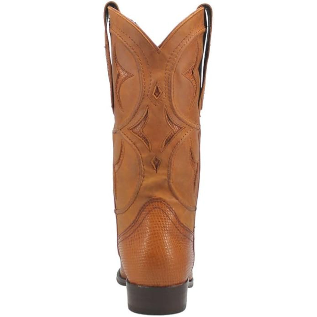 Dingo Mens Dodge City Cowboy Tan Leather Snip Toe Boot