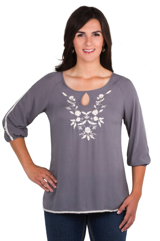 Noble Outfitters 21026-031 Womens Jolene Peasant Top Shirt