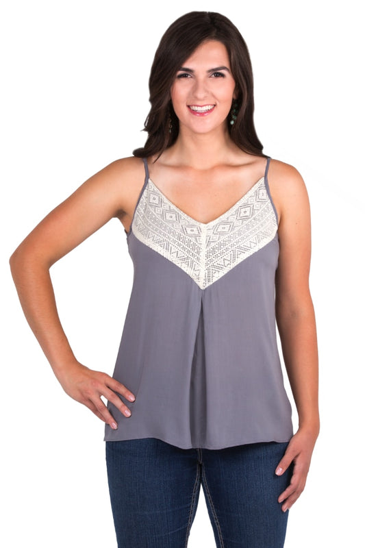 Noble Outfitters 20002-031 Womens Peyton Gray Tank Shirt