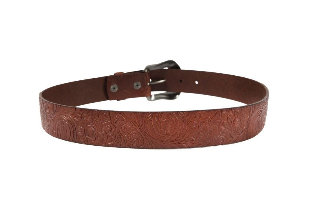 Noble Outfitters 29529-126 Womens Floral Embossed Belt