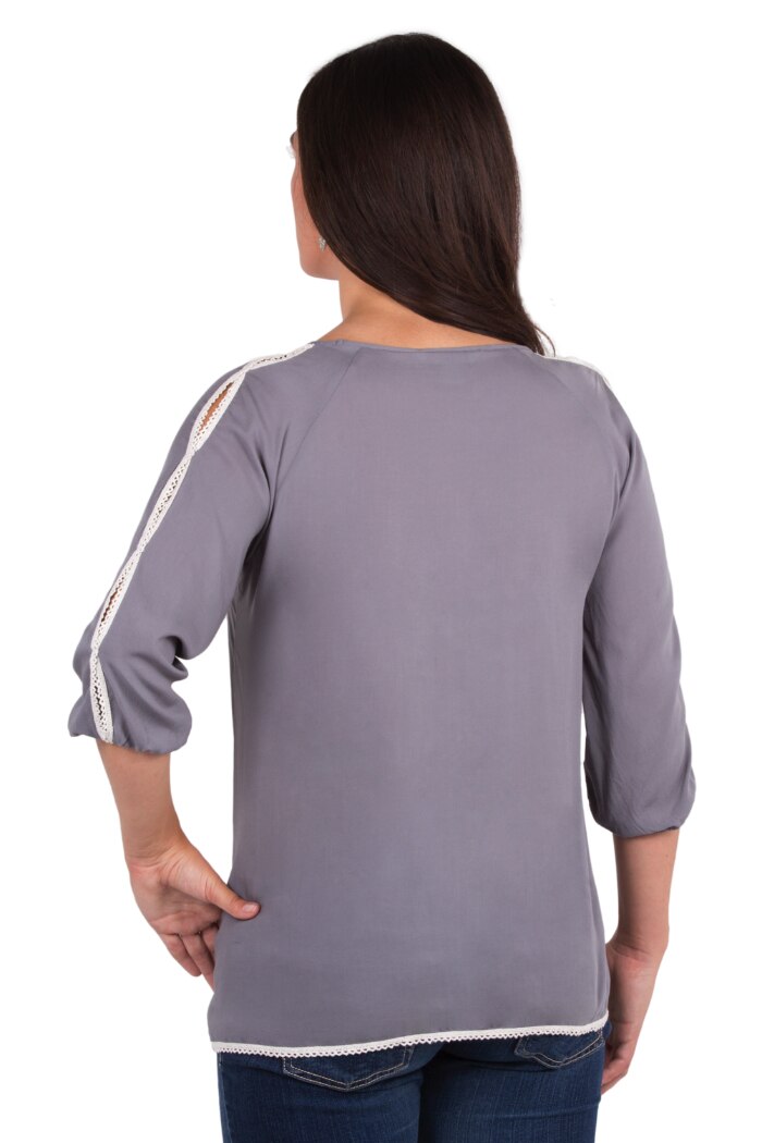 Noble Outfitters 21026-031 Womens Jolene Peasant Top Shirt