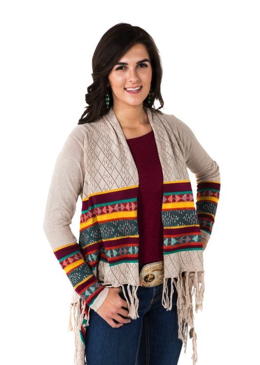 Noble Outfitters 27005-999 Womens Frontier Fringe Cardigan