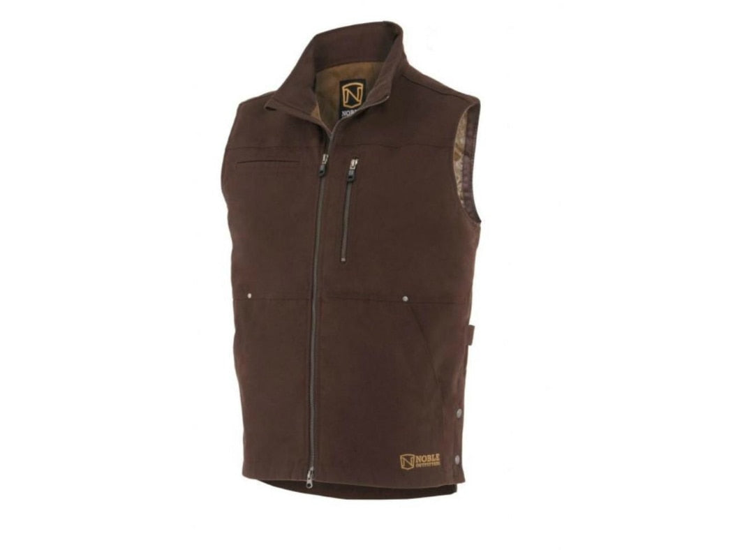 Noble Outfitters 18002-130 Mens Ranch Tough Canvas Dark Chocolate Vest