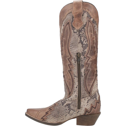 Laredo L52461  Women's Shawnee Reptile Print Western Boots - Tan
