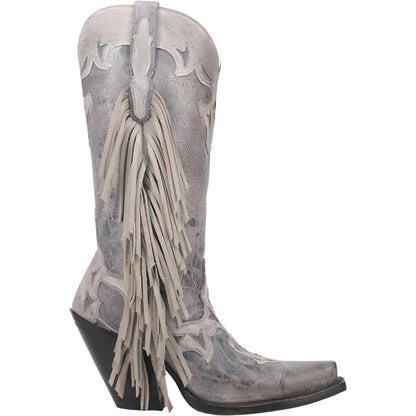 Dan Post Women’s Ameya Grey Metallic Fringe Western Boots DP4379 – 13” Cowgirl Boots