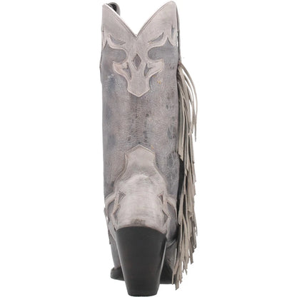 Dan Post Women’s Ameya Grey Metallic Fringe Western Boots DP4379 – 13” Cowgirl Boots