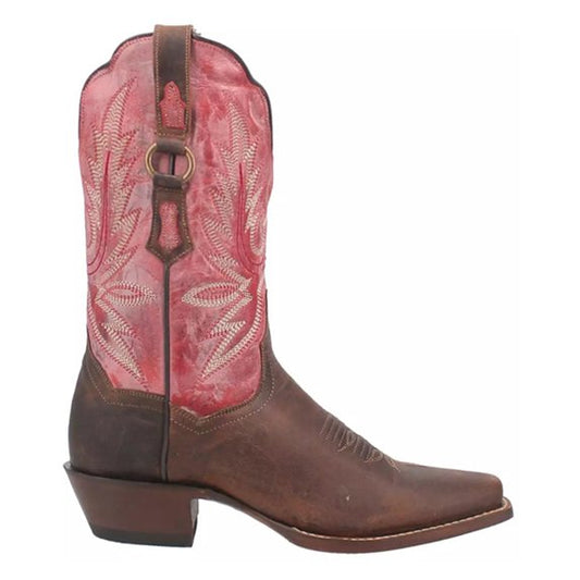 Dan Post Women’s MFDP4098 Tamra Brown/Pink Square Toe Western Boots