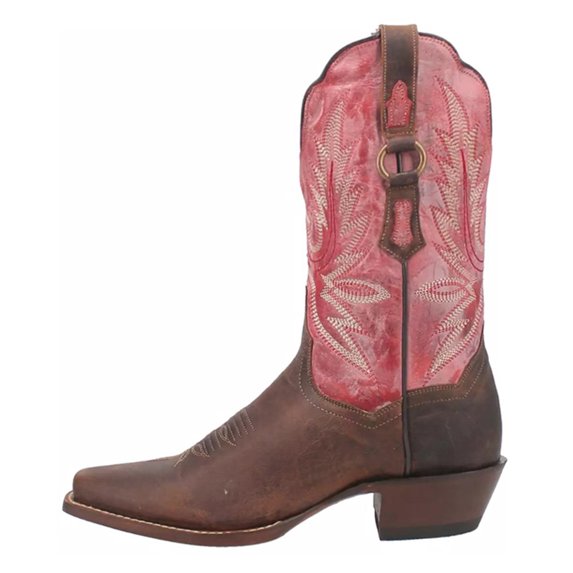Dan Post Women’s MFDP4098 Tamra Brown/Pink Square Toe Western Boots