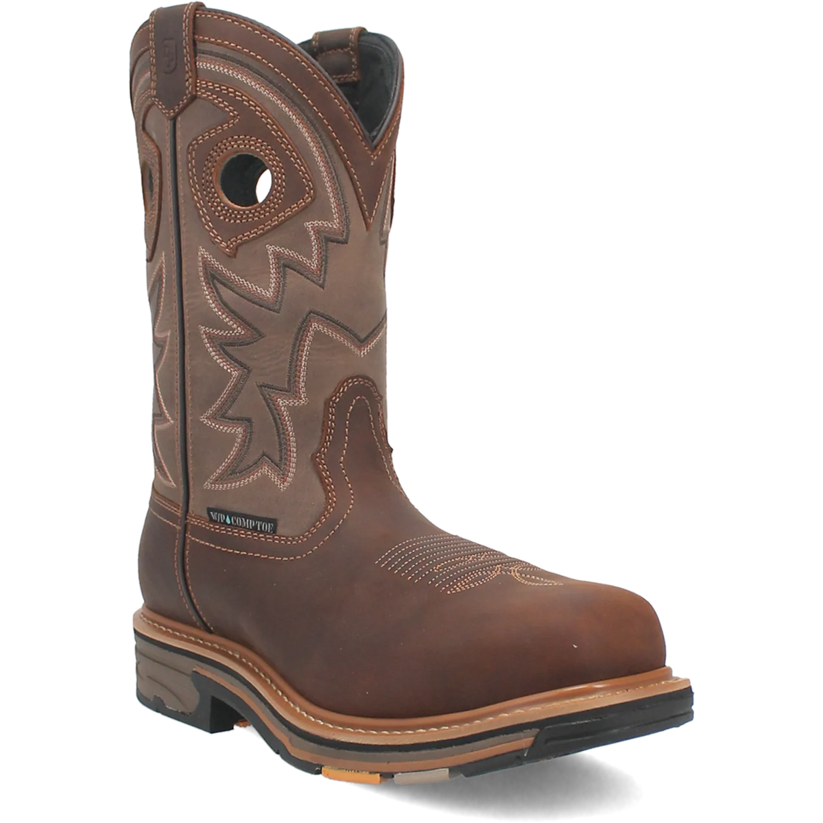 Dan Post DP56456 Men's Kirk Brown Waterproof Broad Square Toe Work Boots