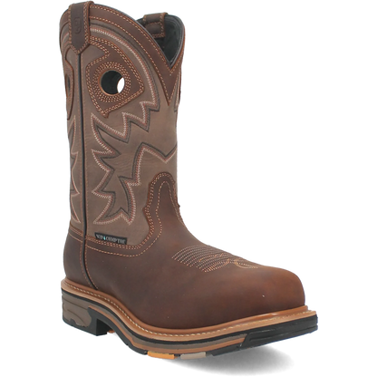 Dan Post DP56456 Men's Kirk Brown Waterproof Broad Square Toe Work Boots