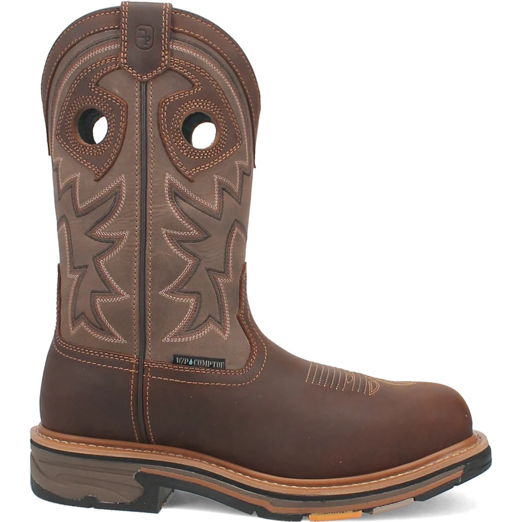 Dan Post DP56456 Men's Kirk Brown Waterproof Broad Square Toe Work Boots