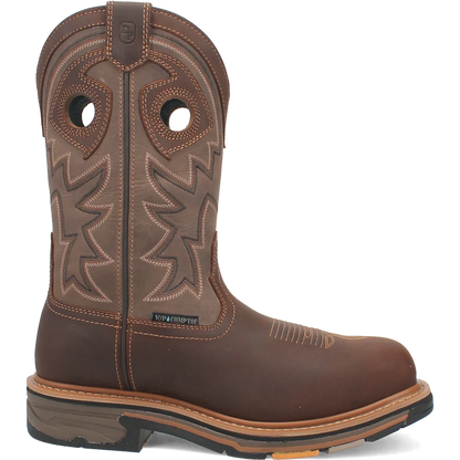 Dan Post DP56456 Men's Kirk Brown Waterproof Broad Square Toe Work Boots