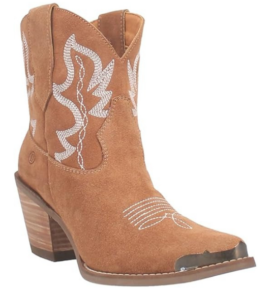 Dingo DI544 Women's Joyride Embroidered Leather Cowboy Casual Boots - Tan
