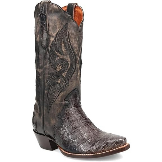 Dan Post DP3060 Women’s Berkeley Caiman Western Boots, Black