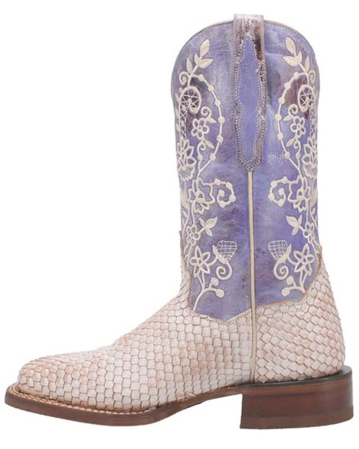 Dan Post DP4993 Women’s White/Blue Western Boots – Cowgirl Boots White Sands