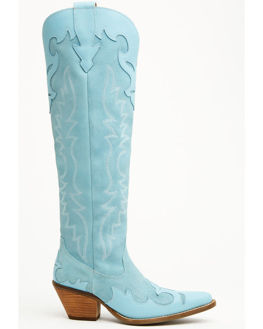 Dingo by Dan Post Drama Queen Di2251-BLU Women’s Western Boot – Blue Suede