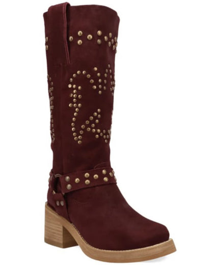 Dingo Di2291-BUR Troubadour Women's Round Toe Fashion Boots – Burgundy