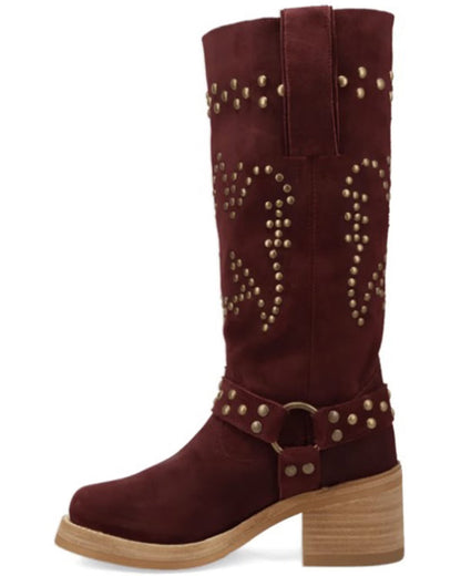 Dingo Di2291-BUR Troubadour Women's Round Toe Fashion Boots – Burgundy