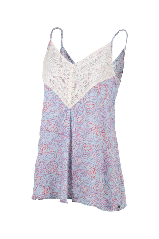 Noble Outfitters 20002-714 Womens Blue Paisley Peyton Tank Shirt