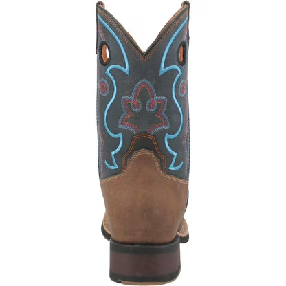 Dan Post DP6050 Women's Jesse Broad Square Toe Western Boots – Brown/Blue
