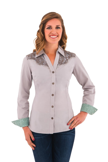 Noble Outfitters 21005-014 Womens Bluegrass Button Lace Shirt