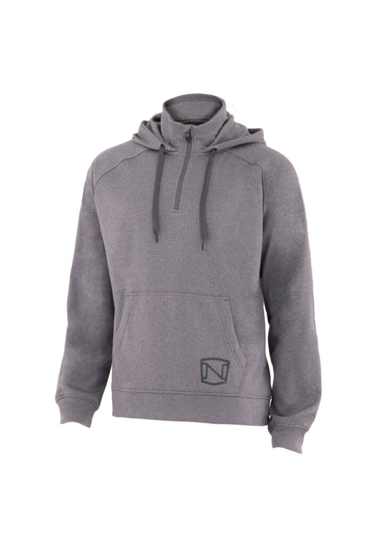 Noble Outfitters 18502-016 Mens Warmwear Quarter Zip Gray Hoodie Jacket