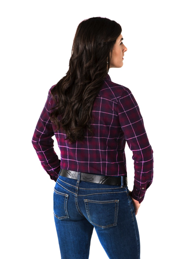 Noble Outfitters 21020-440 Womens Downtown Flannel Long Sleeve Shirt