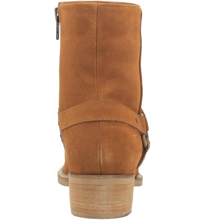 Dingo DI296 Men's Calgary Square Toe Leather Ankle Boots - Brown
