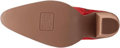 Dingo Women’s Primadonna Di2190-RED Embroidered Snip Toe Zippered Casual Boot