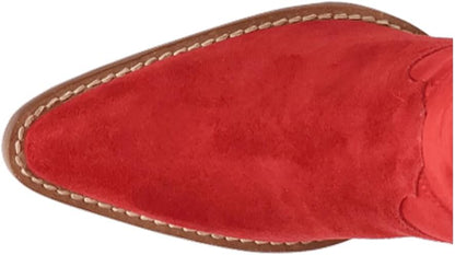 Dingo Women’s Primadonna Di2190-RED Embroidered Snip Toe Zippered Casual Boot