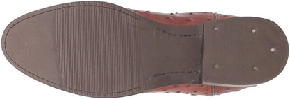 Dingo Ranger DI131-TAN Men’s Leather Ostrich Print Round Toe Western Casual Boots - Tan