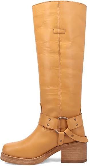 Dingo Women's Casbah Over-the-Knee Pull-On Boots – Round Toe, Mid Heel, Plantain (DI2292-PLA)