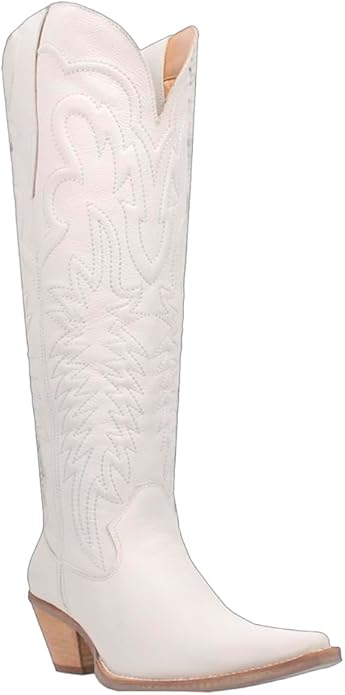 Dingo Raisin Kane Di167-WHI Women’s Leather Western Boots-White