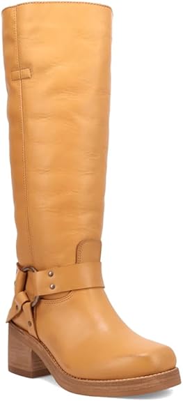 Dingo Women's Casbah Over-the-Knee Pull-On Boots – Round Toe, Mid Heel, Plantain (DI2292-PLA)