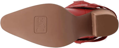 Dingo Di2285-RED Women's Grit N' Grace Pull-On Leather Western Boots