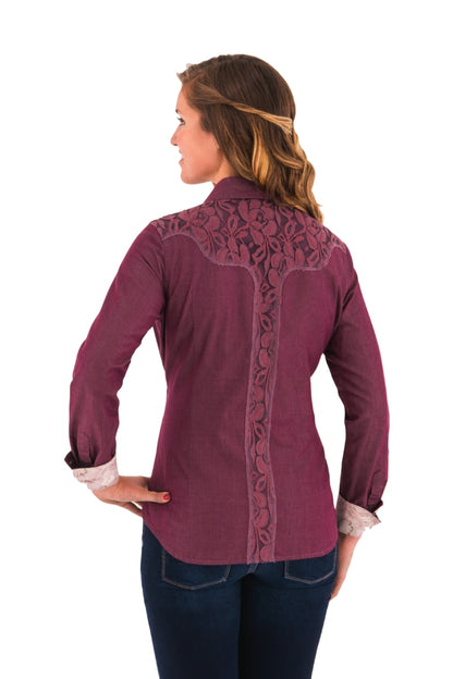 Noble Outfitters 21005-672 Womens Bluegrass Button Lace Shirt