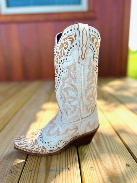 Laredo L52219 Women's Regan Leather Western Boots - White