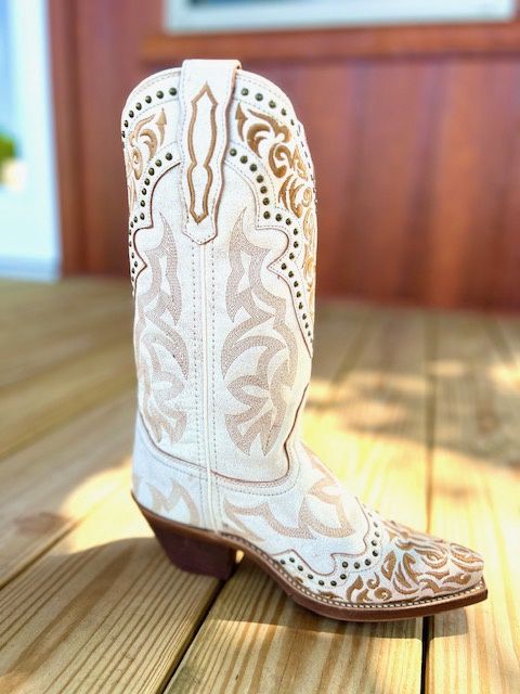 Laredo L52219 Women's Regan Leather Western Boots - White