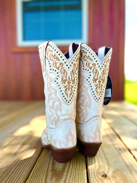 Laredo L52219 Women's Regan Leather Western Boots - White