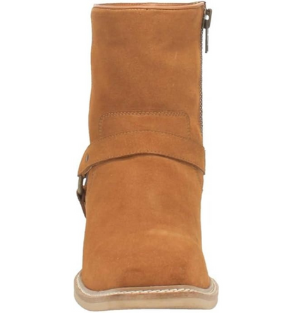 Dingo DI296 Men's Calgary Square Toe Leather Ankle Boots - Brown
