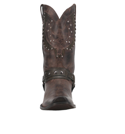 Dingo D1851 Men's War Eagle Studded Toe Pull-On Boots Brown